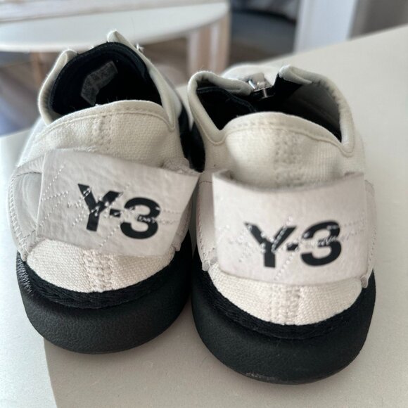 Y-3 Black and White Low Profile Sneakers Size US 6.5 / Womens US 7/5 - Picture 4 of 5